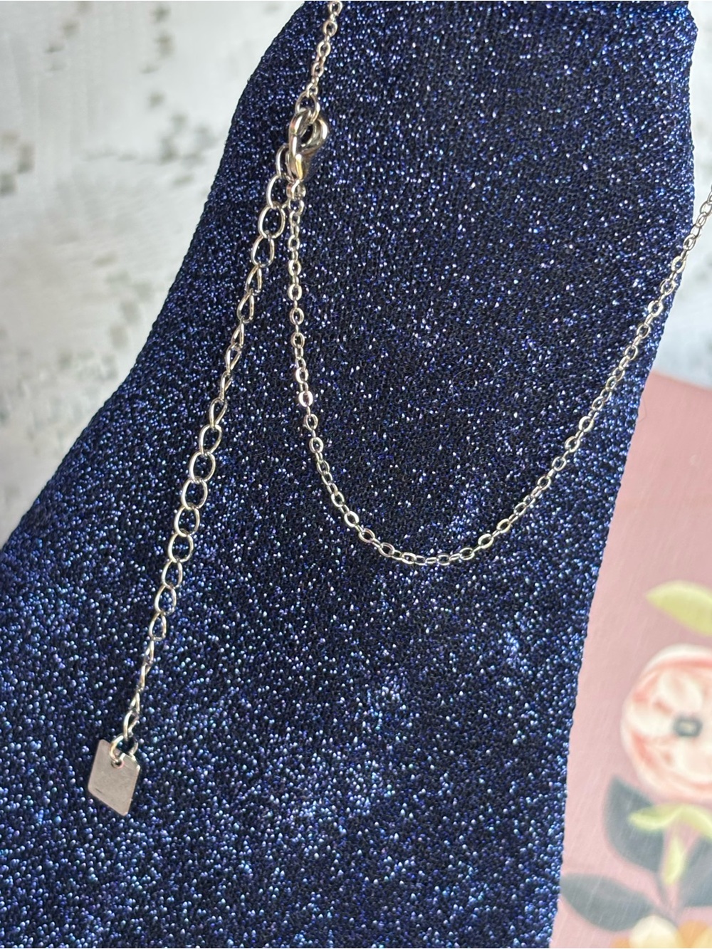 Park Lane Impression Red Crystal Solitaire Necklace Silver Setting Dainty Chain - Picture 4 of 9